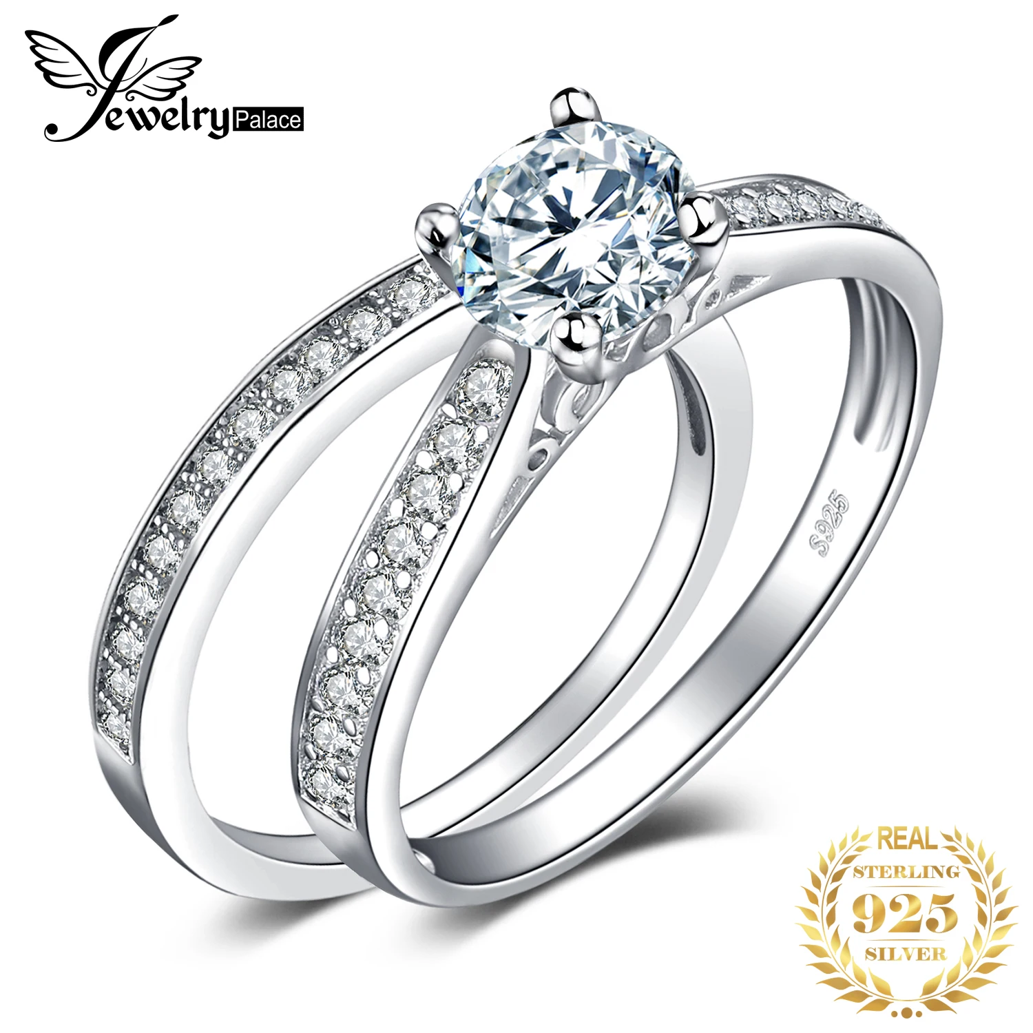 JewelryPalace 1.3ct кубического циркония Юбилей обручальное Обручение пасьянс кольцо