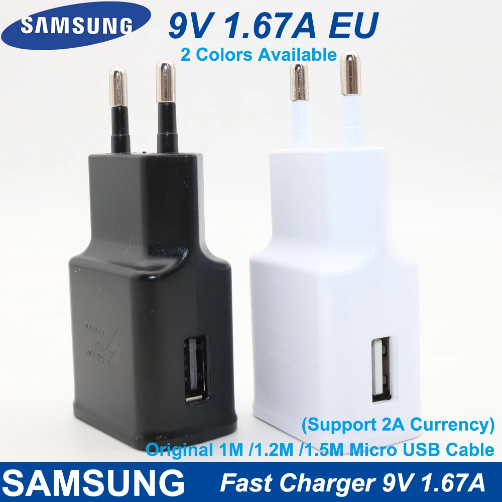 Зарядное устройство с Micro USB кабелем для Samsung S10 Plus 9 В 1 5 а|Зарядные устройства