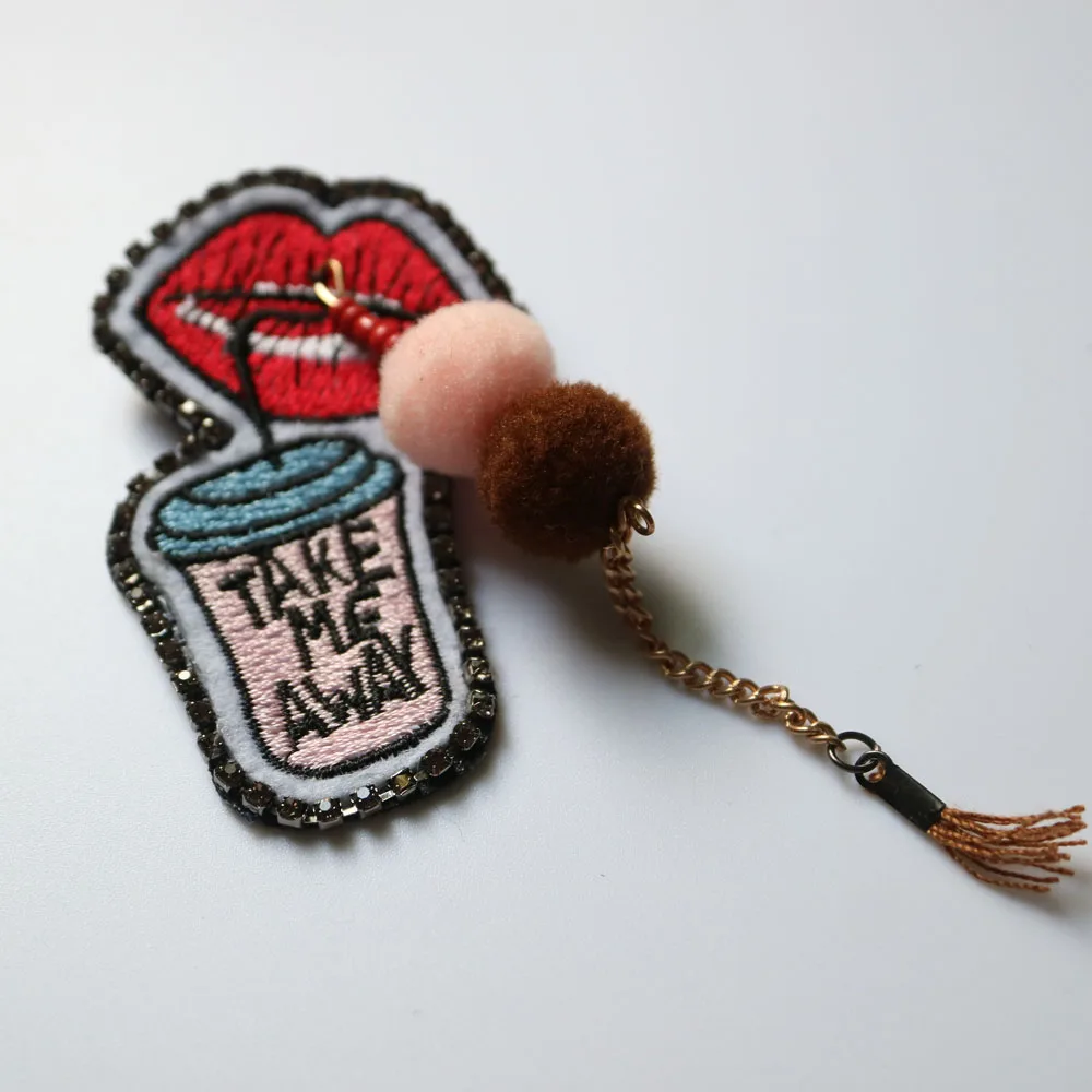 1 шт. diy вышитые бисером нашивки для одежды Пришивные Броши с шариком аппликации