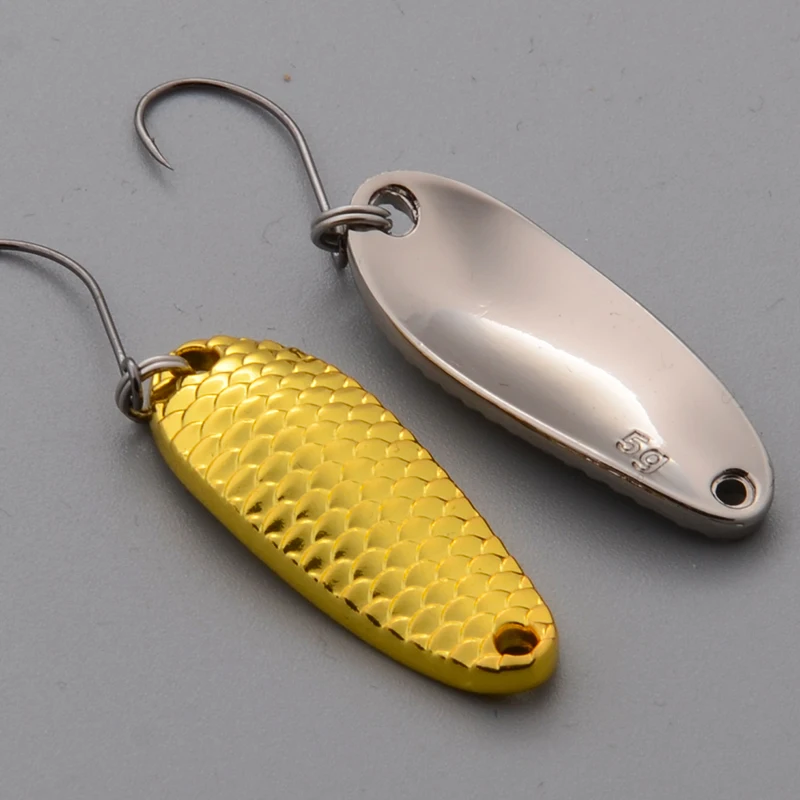 1 Pcs 2.5 g /3.5g /5g Spoon Fishing Lure Mini Freshwater Tackle Wobblers Metal Hard Bait Isca Artificial Pesca 2 Colors | Спорт и