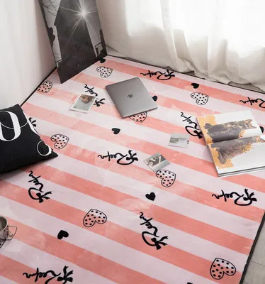 

Modern Nordic style pink fresh dreamy floor mat door mat non-slip mat carpet bedroom home decoration
