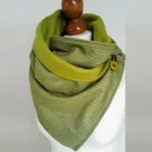 Женские шарфы, зимние теплые обертывания, элегантные, однотонные, в горошек, на пуговицах, мягкие, повседневные, теплые шарфы, шали, женский Шарф, зеленый цвет