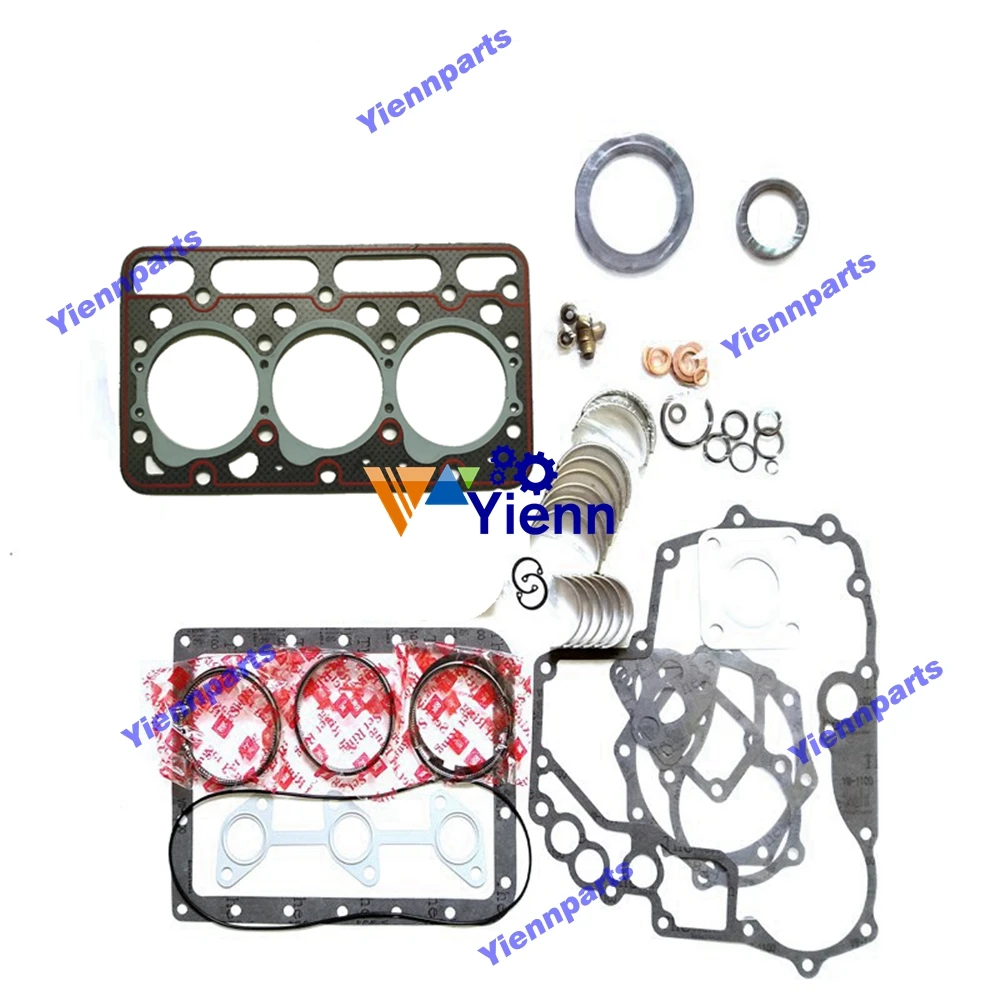 

For Kubota D1302 Overhaul Re-ring Kit Piston Ring Bearing Set Full Gasket Kit Fit KH11K KH60 Excavator Diesel Engine Parts