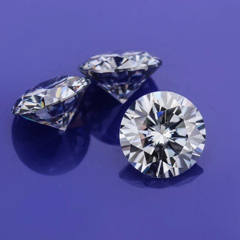 Круглые блестящие камни серого цвета для изготовления ювелирных изделий 0 8ct-6cts 6