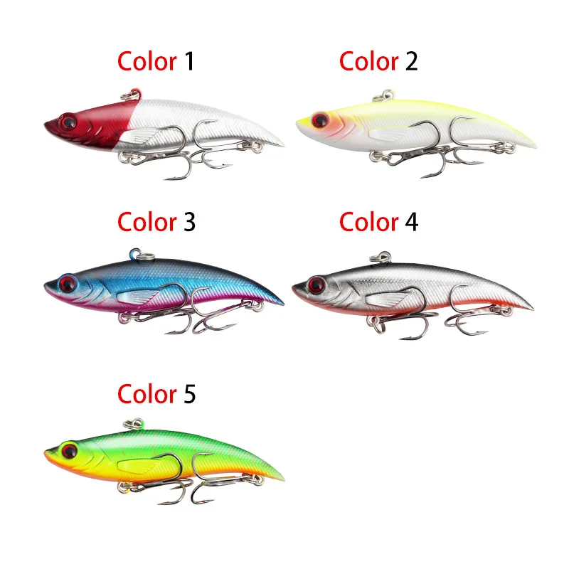 

1Pcs 5 Color Road Sub-bait Vib Full Water Hard Lure Simulation Fake Bait Freshwater Sea Fishing Fishing Gear Supplies Plastic