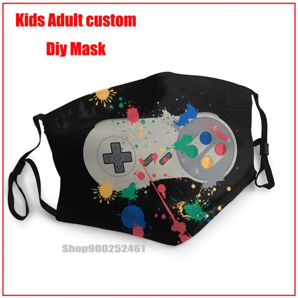 

Контроллер граффити-SNES DIY mascarilla перезаряжаемая маска для рта моющаяся детская маска pm2.5 Забавный паттем принт гримаса призрак