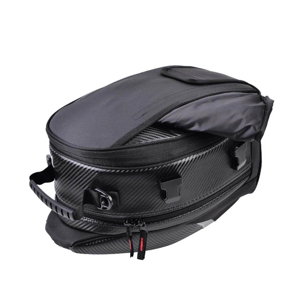 

Motorcycle Rear Seat Bag PU Leather Thickened Waterproof Luggage Bag Backpack