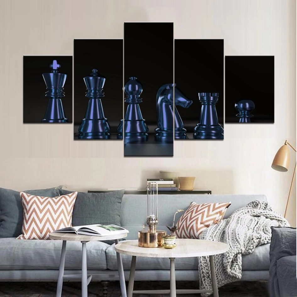 Домашний декор 5 шт. HD международные шахматы постеры картина для гостиной