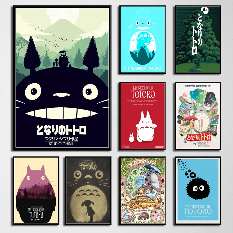 

Art Decor My Neighbour Totoro Ghibli Miyazaki Hayao Classic Anime Movie Wall Art Canvas Painting Silk Poster