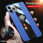 Мягкий силиконовый бампер для iphone13 Pro Max, противоударный чехол-Обложка ifone 13 Mini 13 Pro, тканевая текстура, Магнитный защитный чехол, оболочка