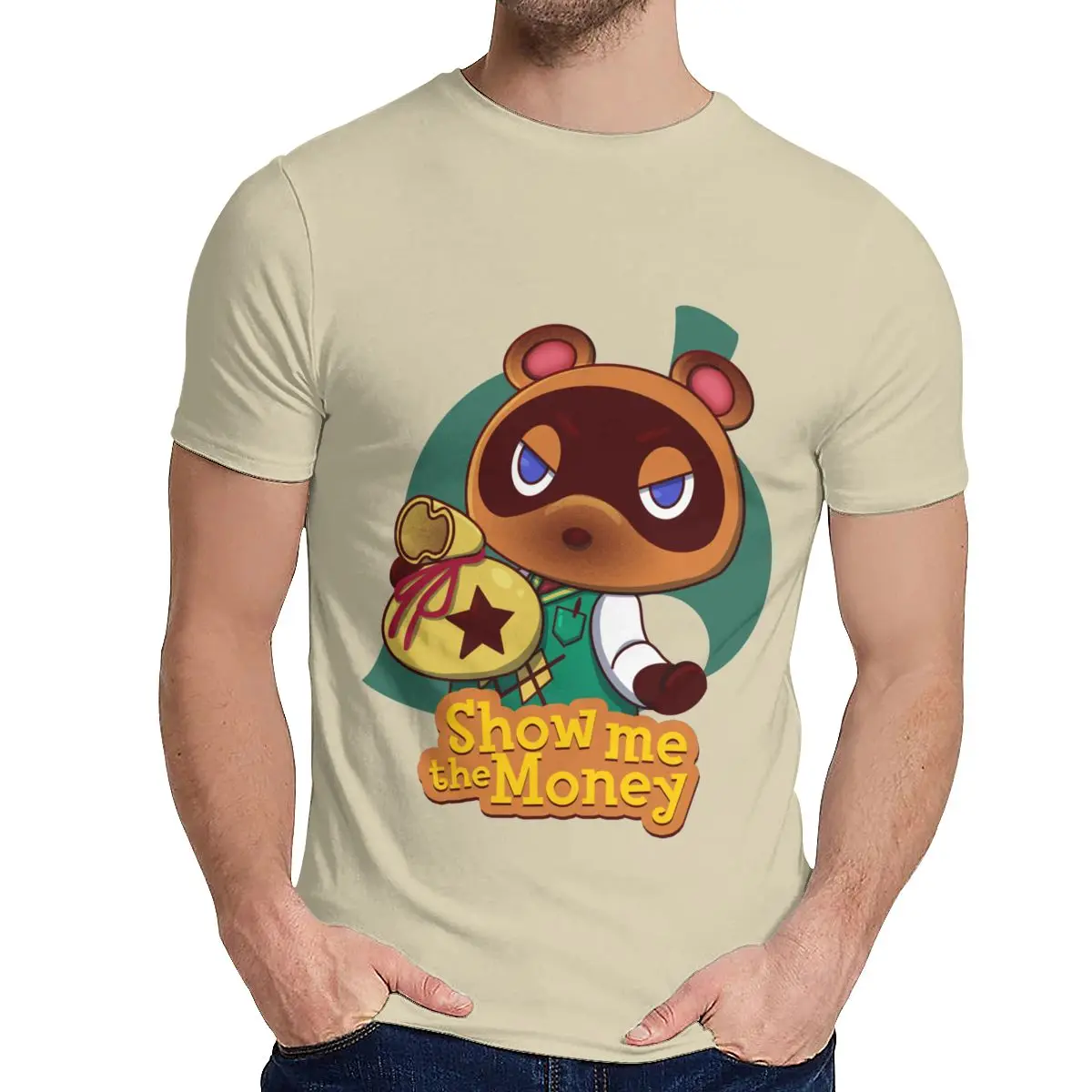 

Мужская футболка Tom Nook Show Me The Money, мягкая облегающая футболка с коротким рукавом и круглым вырезом в стиле хип-хоп