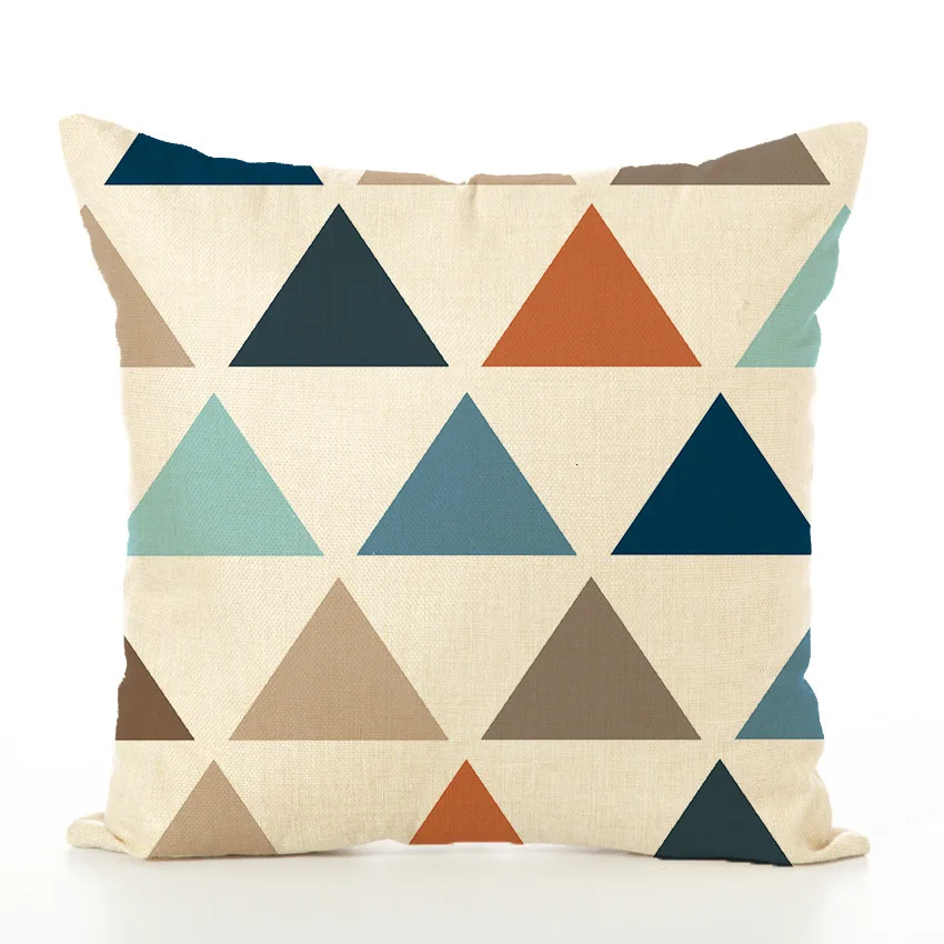 

Geometry Cushion Cover Originality Concise Pillow Cover Office Flax Pillow Case Modern Cushion Cover 45x45 For Home