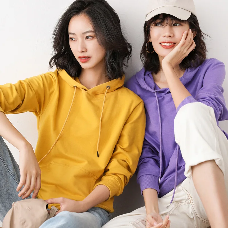 

Женский свитер с капюшоном, Свободный Повседневный короткий свитер в Корейском стиле, новая модель 2022 года, для весны и осени