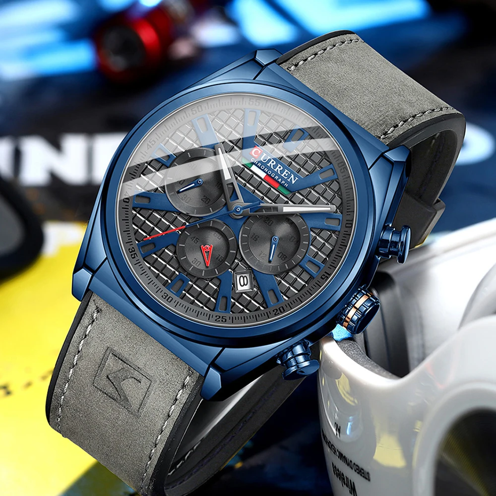 

CURREN Luxury Watch for Men Military Belt Quartz Men Watch Fashion Sport Chronograph Date Clock Male Daily Waterproof Wristwatch