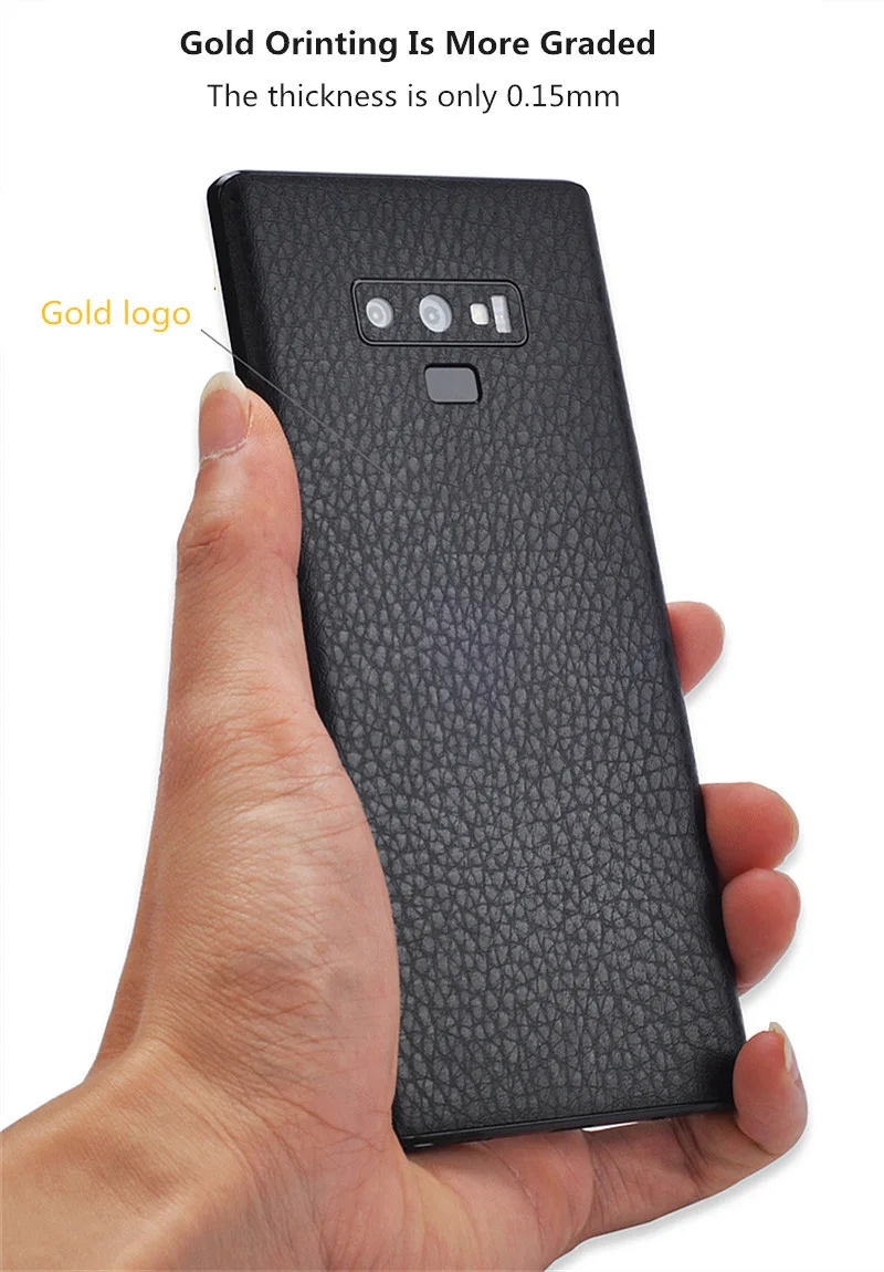 Кожаная наклейка с узором для samsung S10 S9 S8 Plus, тонкая защитная пленка для задней панели, декоративная наклейка