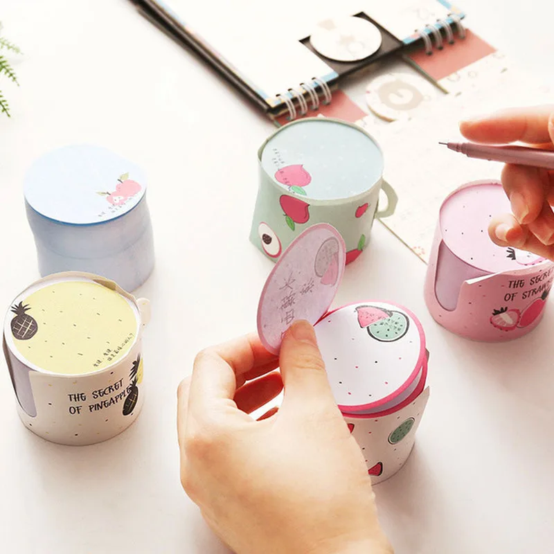 Корейский Круглый блокнот для записей N Times стикеры новинка милая заметка форма