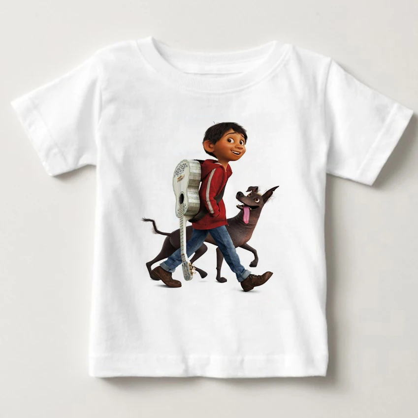 

Summer Cartoon Pixar Movie COCO 100% Cotton Slim T-Shirt Tops Short Sleeve Clothes Casual Sport Tops Tees Cotton Tshirts Boys MJ