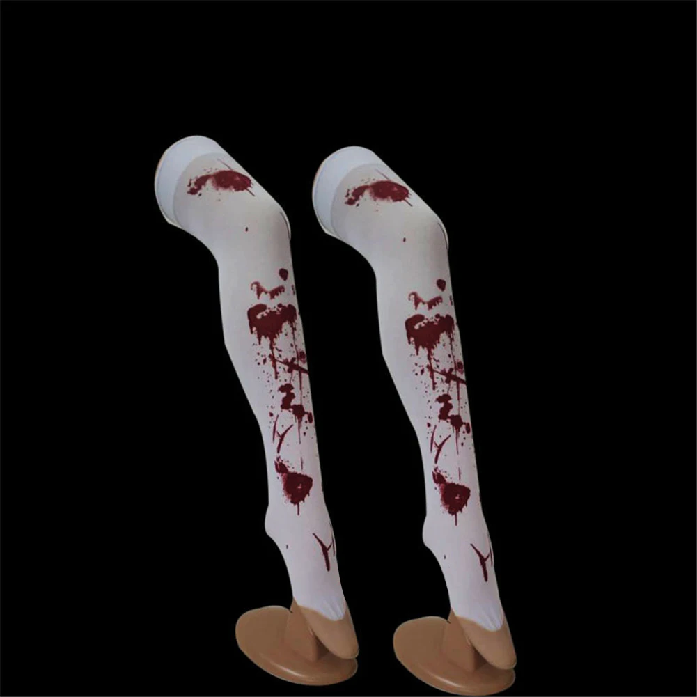 Вечерние длинные гольфы с рисунком скелета на Хэллоуин маскарадный костюм для