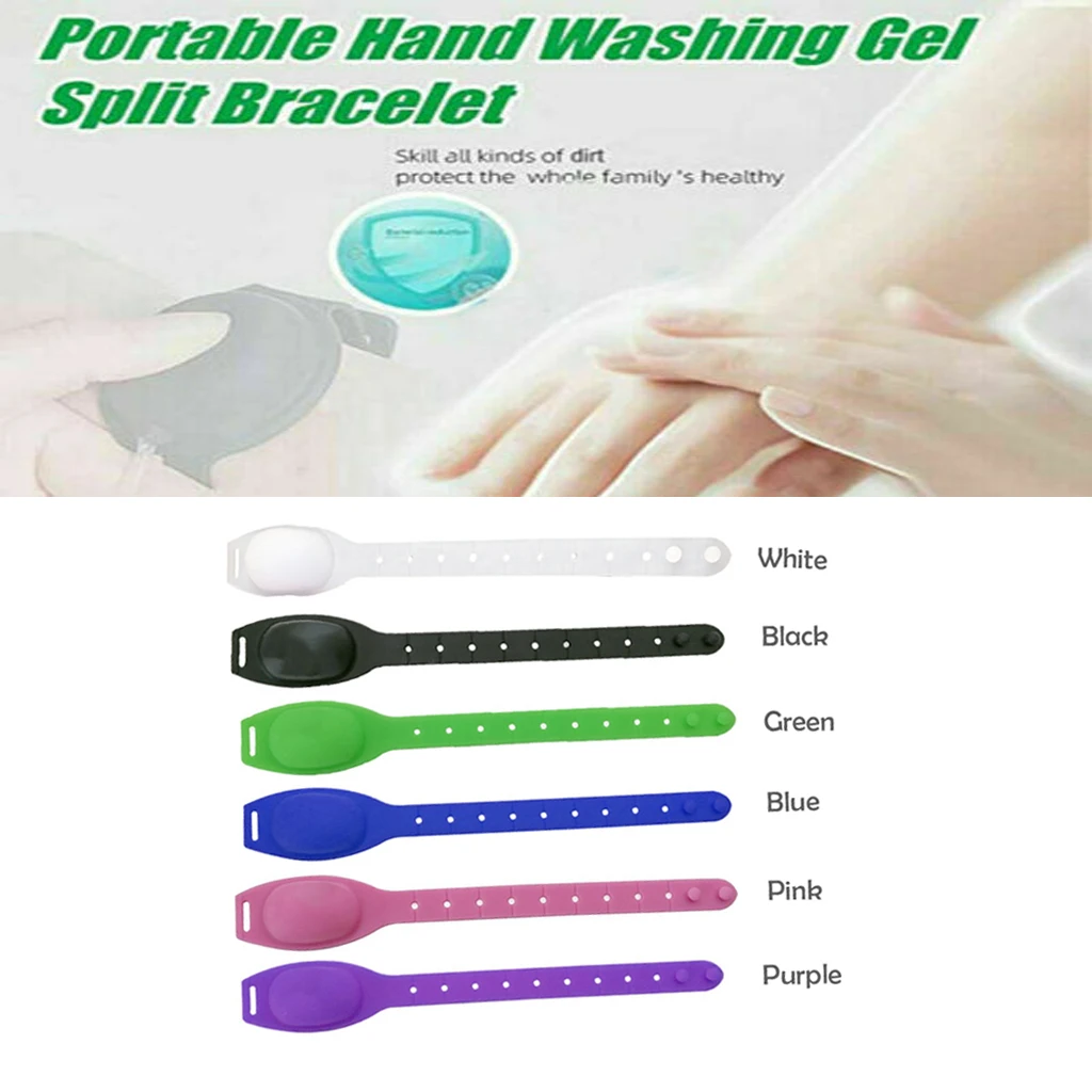 

Hand Sanitizer Dispenser Wristband Hand Dispenser Silicone Refillable Bracelet