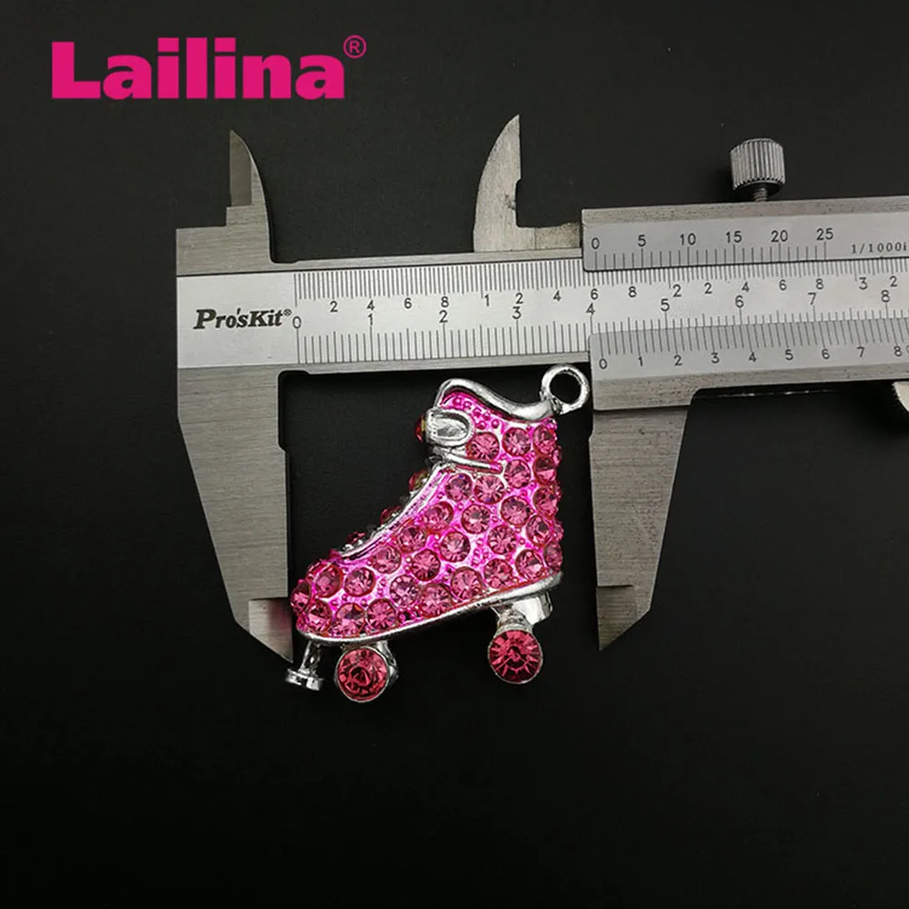 10 шт./лот Подвеска для роликовых коньков с кристаллами высокого качества 3D со