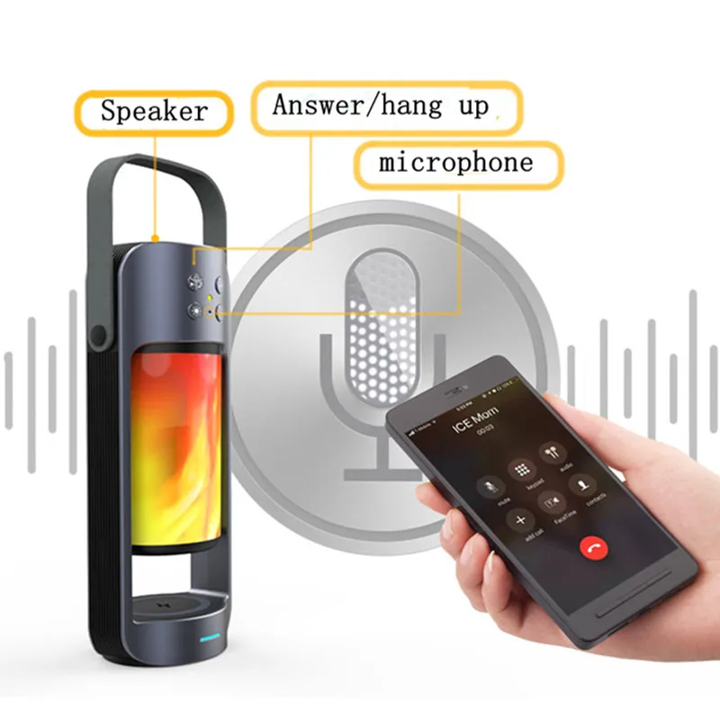 Новинка 2019 портативный Bluetooth-динамик с микрофоном многофункциональное