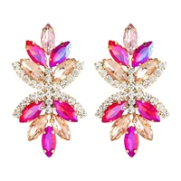 new trendy crystal dangle statement earrings feminino boucle boho jewelry pendientes for women fashion rhonestone drop earring