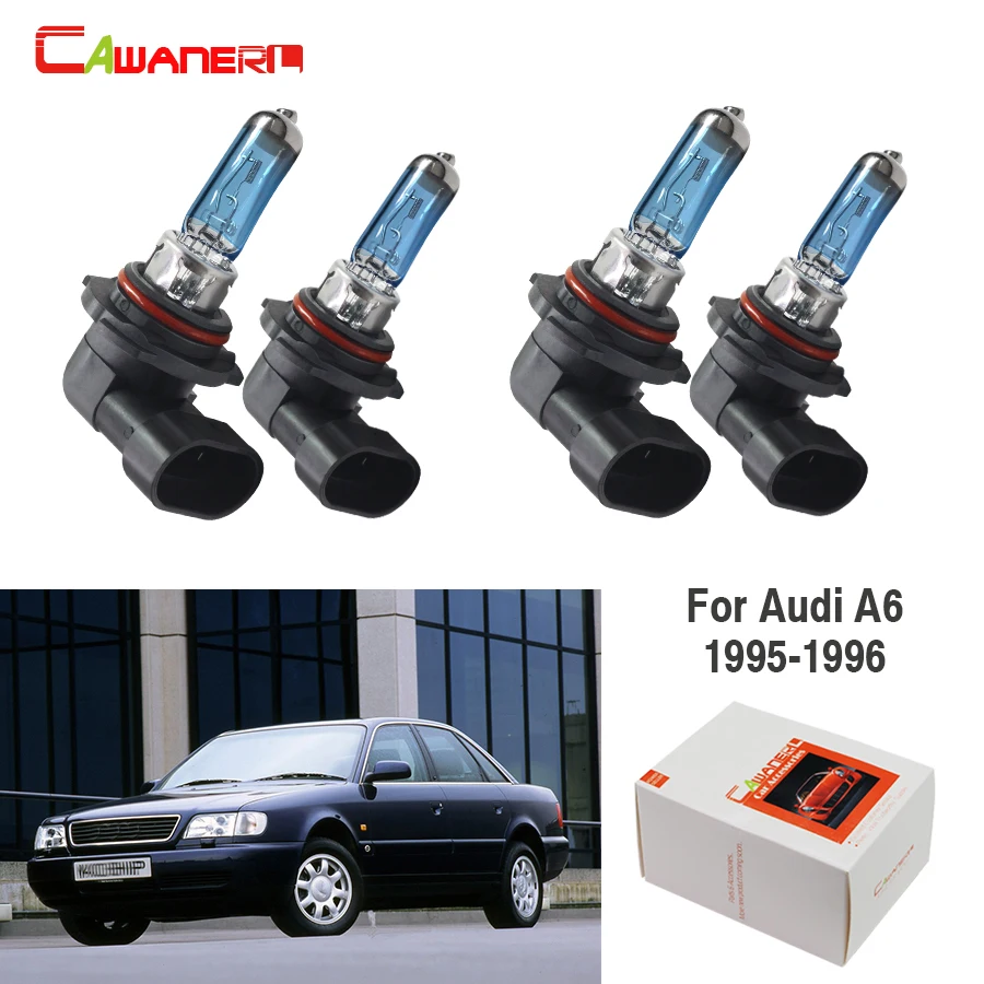 Cawanerl 2 пары 100 Вт галогенные лампы 4300 К с теплым белым светом 12V автомобильный