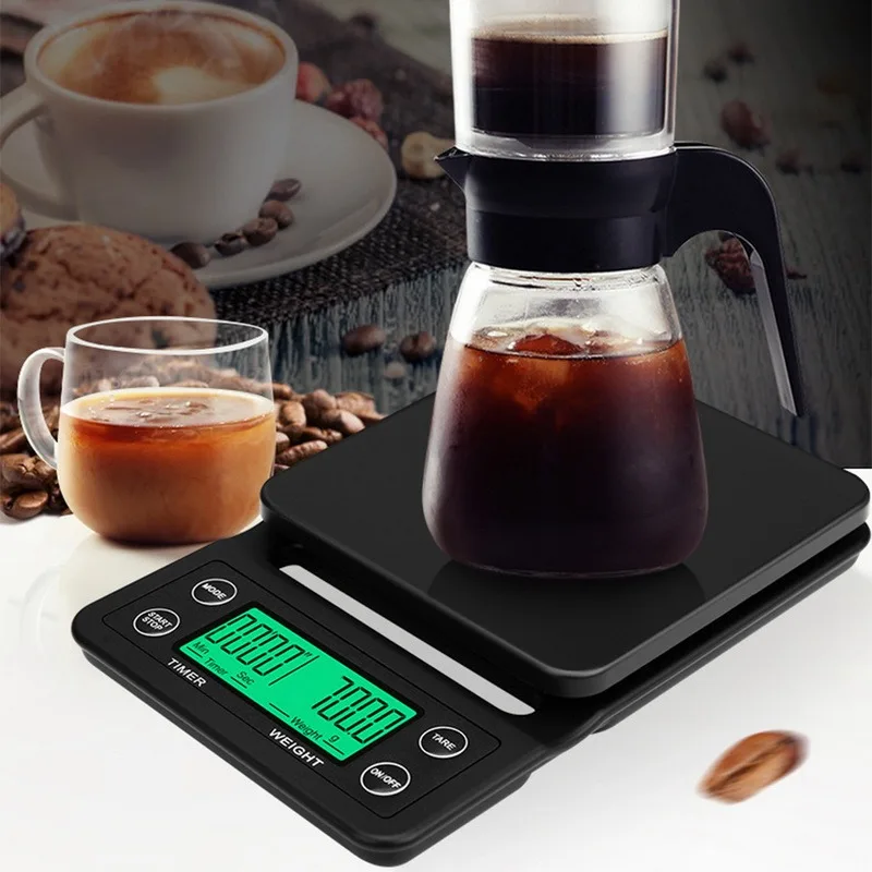 

Digital Coffee Electronic Scale Kitchen coffee scale with Timer Multifunctional Kitchen Food Scale with LED Backlight Display