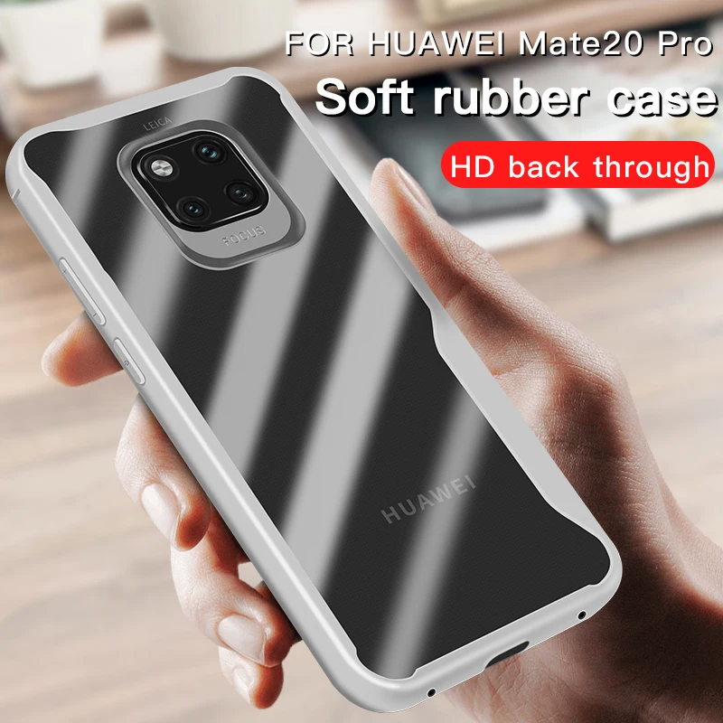 Luxury Shockproof Bumper For HUAWEI mate 20pro cases transparent Business for mate20 p30pro Clear protection Back Cover |