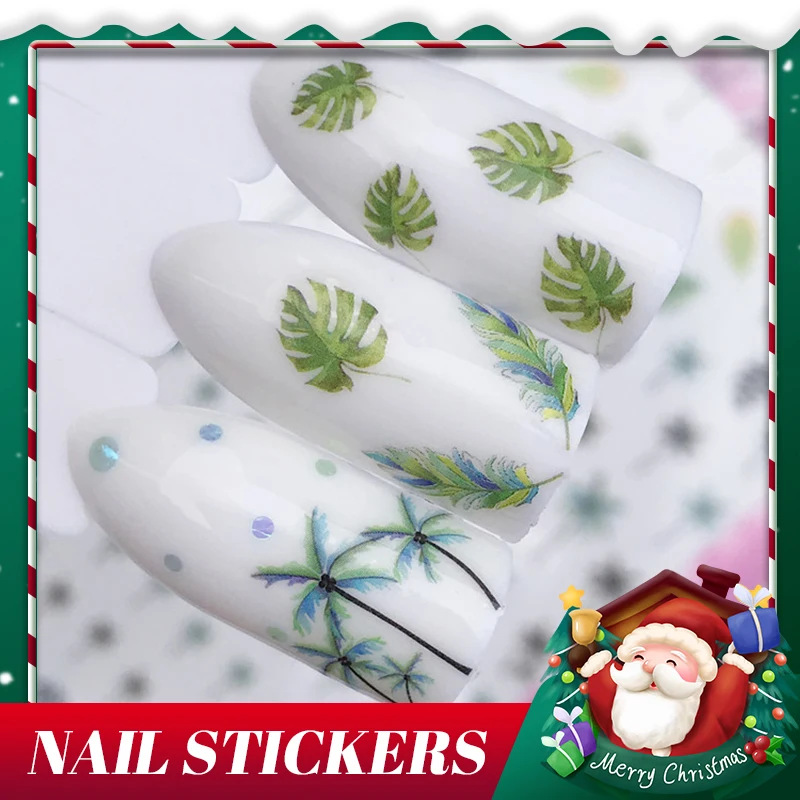 

Christmas New Small Fresh Watermark Nail Enhancement Sticker Decal Flower Fleshy Beauty Plant Pattern Nail Enhancement Jewelry