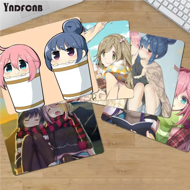 

YNDFCNB New Printed Yuru Camp Anime Laptop Computer Mousepad for CS GO/LOL Smooth Writing Pad Desktops Mate gaming mouse pad