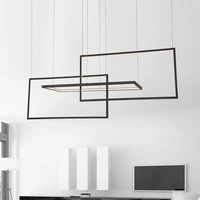 led 100w chandelier lighting black painted pendant light for living room bar novelty office lamp modern decor