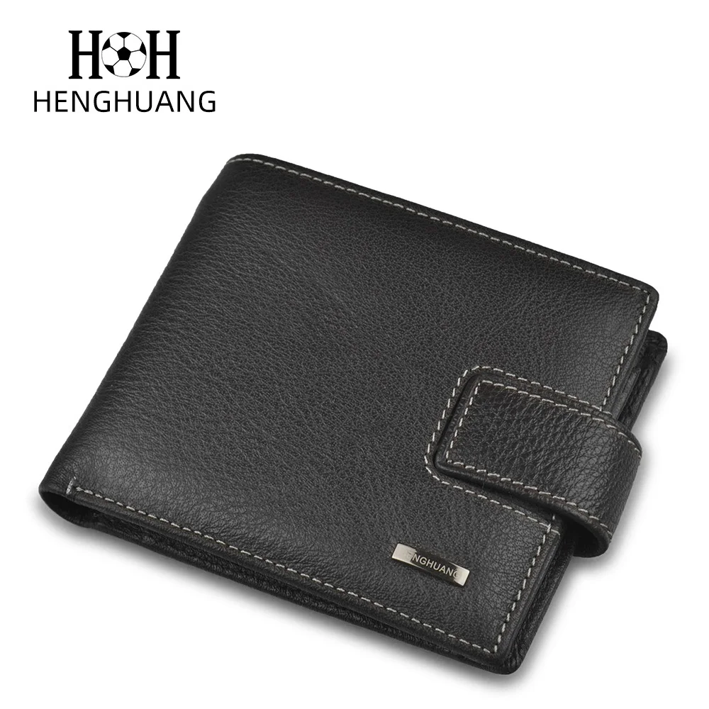 HH мужской кошелек из 100% натуральной кожи винтажный ID держатель для карт карман