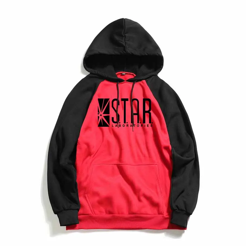 Мужская толстовка с капюшоном Черная Толстовка длинным рукавом и принтом звезд