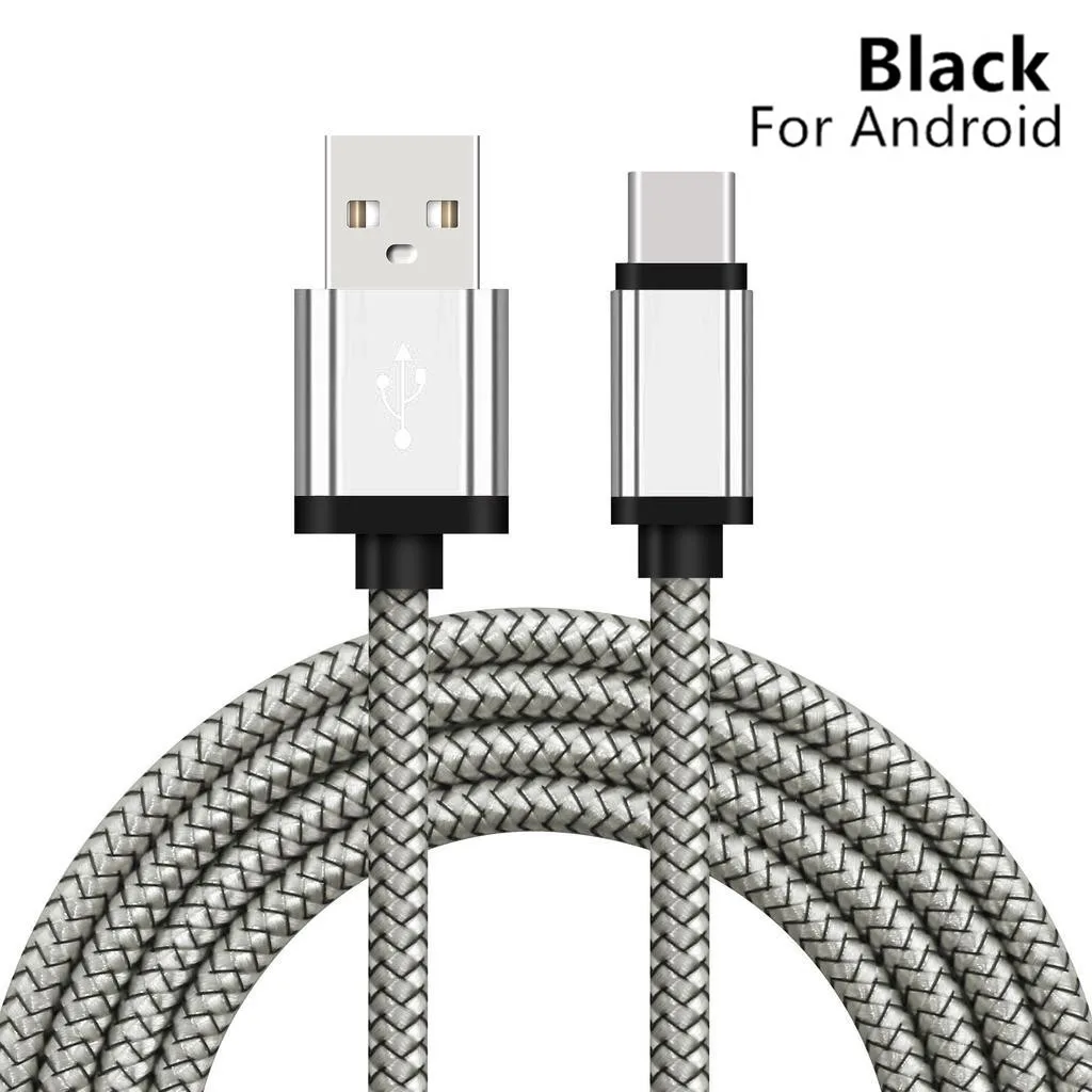 Черный Тип usb C кабель USB C кабель для быстрой зарядки передачи и синхронизации данных провода 2.4A 0,25/1/2 M для LG G5 SE G6 G7 Q8 V20 V30 V30S ThinQ Android телефон - Цвет: Черный