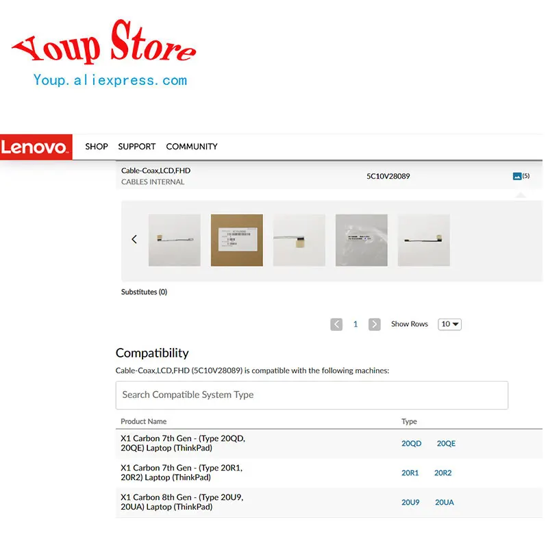 for lenovo thinkpad x1 carbon 7th 8th laptop lvds led lcd cable screen video cable line fhd edp neworig 5c10v28089 dc02c00fe10 free global shipping