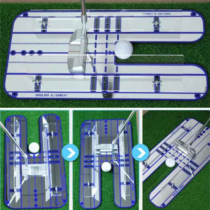 

new shirt sdhoe product Golf Putting Mirror Golf Practice Training Aid Putter Mirror Golf Accessories With Baffle Track