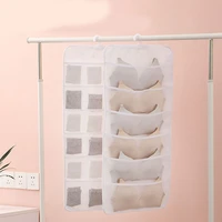 nordic style underwear storage hanging bags 61218 grids lamb print makeup organizer household foldable lingerie organizer bag