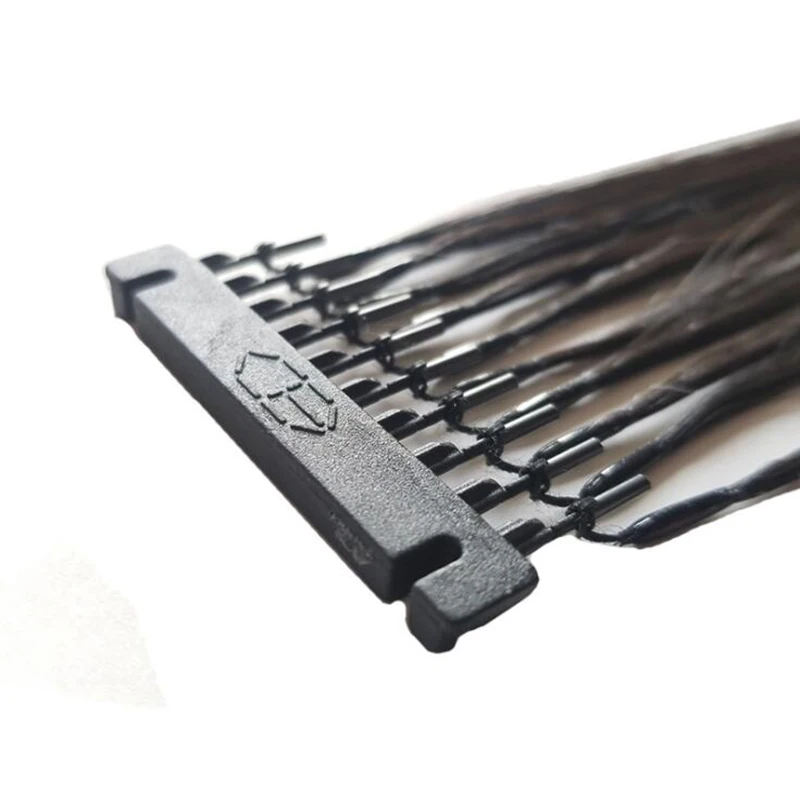 Brown Color 6D Hair Extension Buckle 40pcs/lot 6D Hair Extension Comb 6D Hair Extensions device Hair Extension Tools