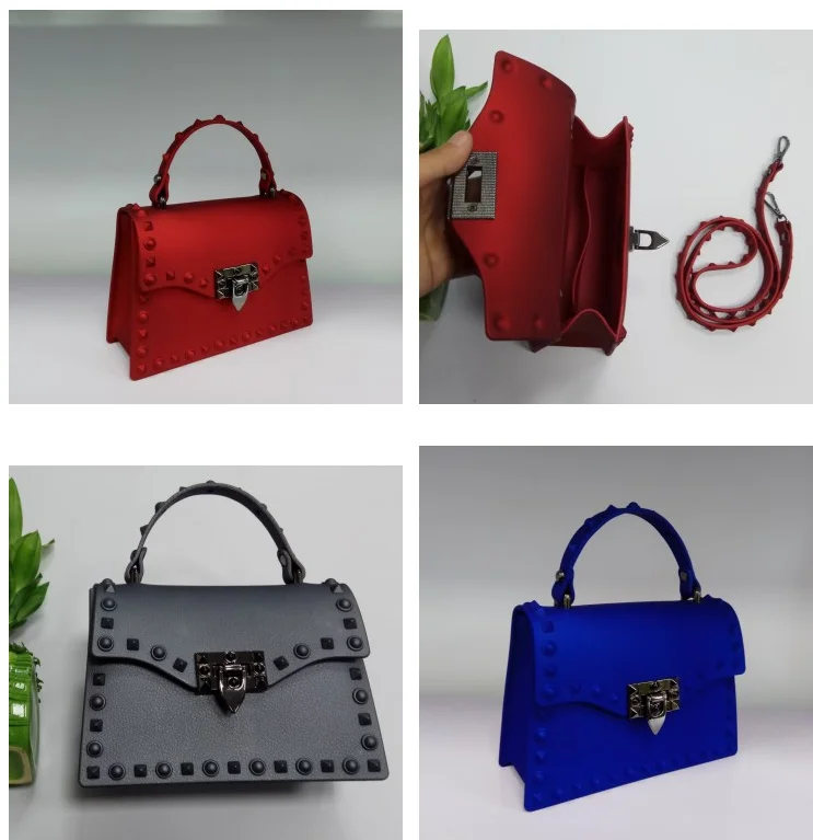 

2021 Female Bag Portable Fashion Small Bag Female Square Bag New Quality PU Leather Designer Handbag Rivet Lock Crossbody Bag