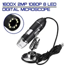 Микроскоп 1600X 2MP Регулируемый Цифровой 1080P Type-CMicro USB 8 LED лупа электронный стерео USB эндоскоп для телефона ПК