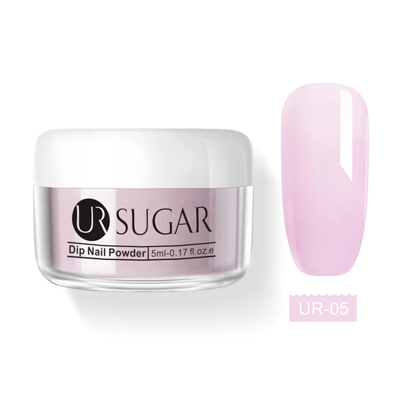 Ur Sugar 5 мл желе розовый Dip порошок для ногтей градиент французские ногти погружение порошок блеск украшение натуральный сухой без лампы - Цвет: UR-05