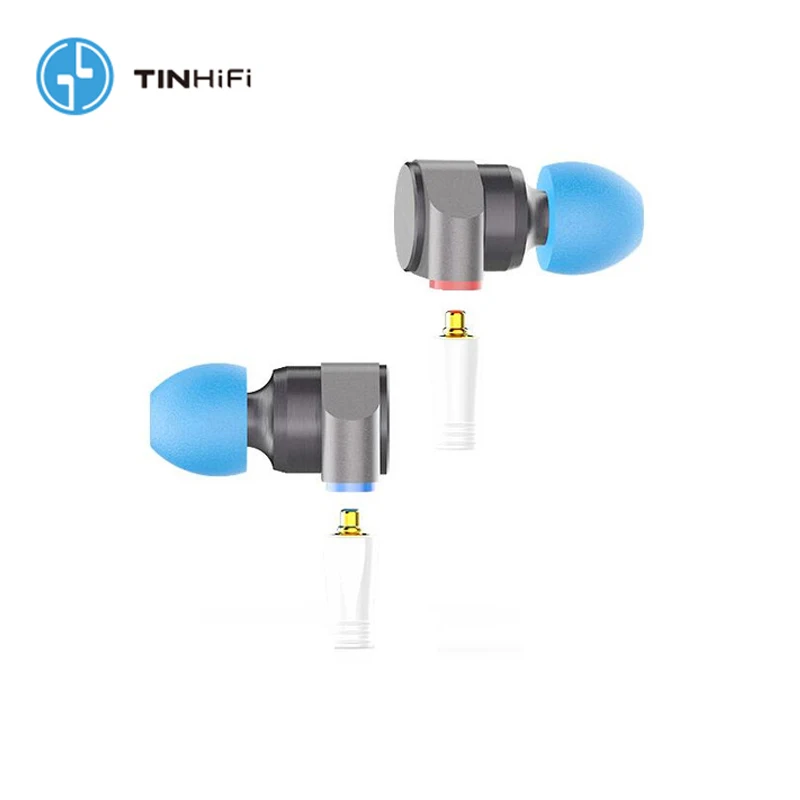 Металлические наушники TINHiFi T2 проводные Hi-Fi с двумя драйверами динамические басы