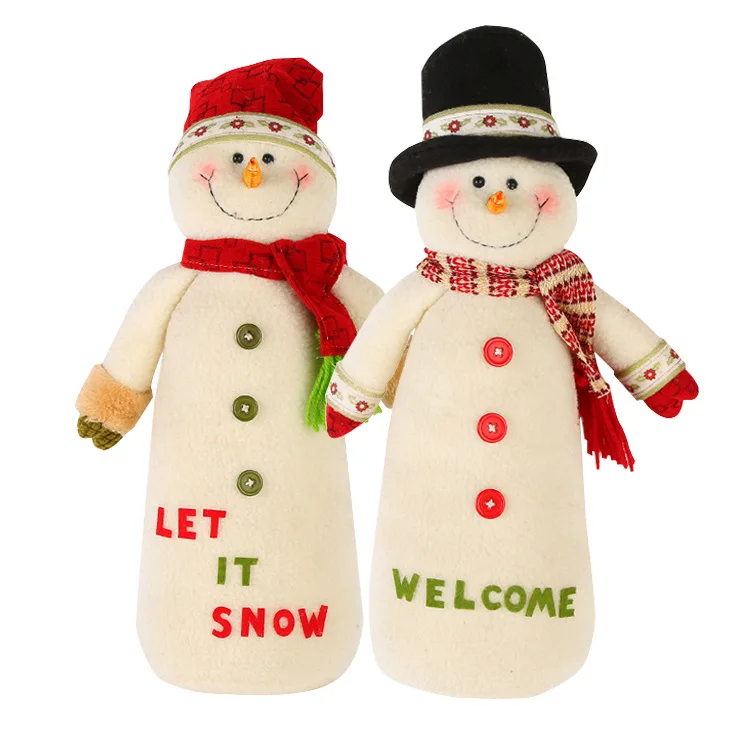 

Кукла-снеговик, красная и черная, 38 см