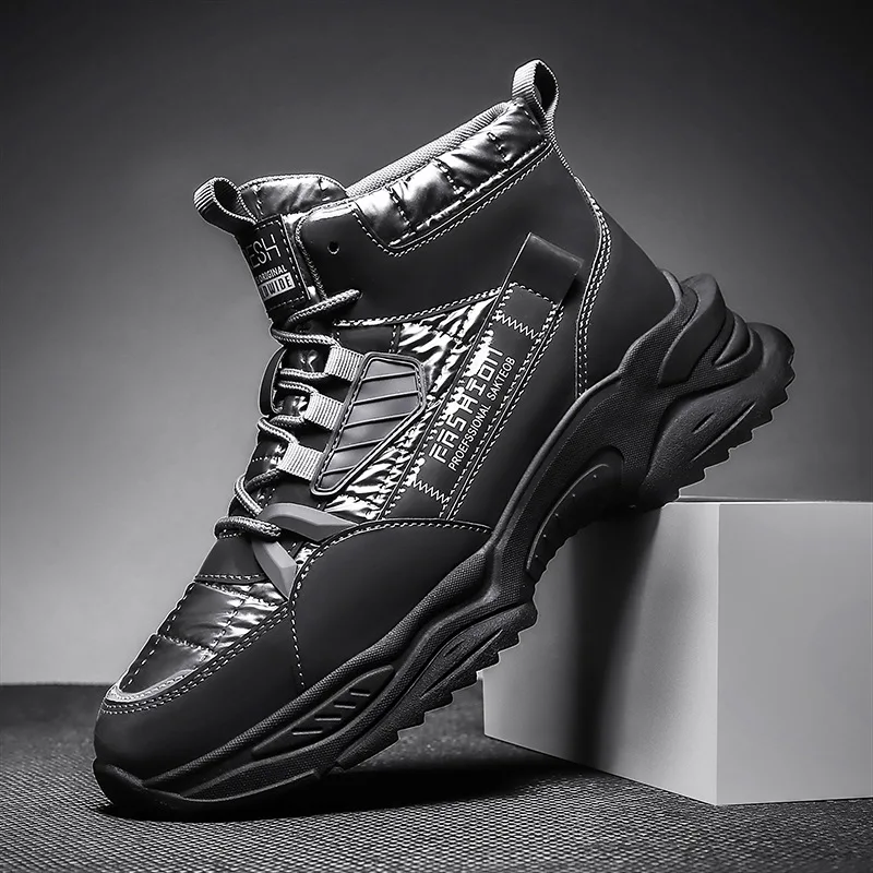 

Зимние ботинки, Мужская плюшевая зимняя обувь для мужчин, женская обувь, мужская легкая обувь, Рабочая обувь на платформе