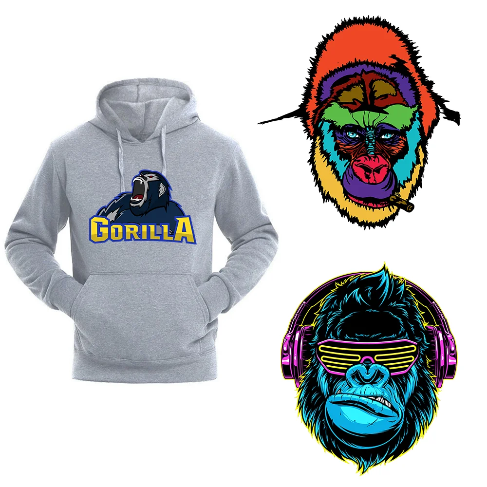 Нашивки с утюгом Gorilla King переводные наклейки для одежды аксессуары сделай сам