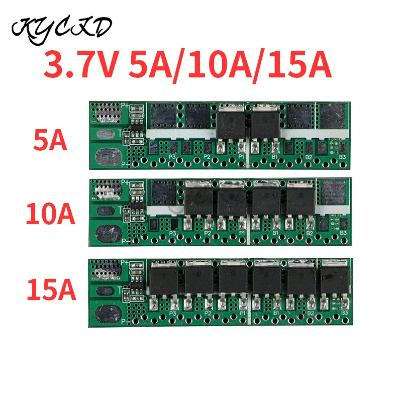 18650 батарея BMS 1S 3 7 в 5A 10A 15A 2/4/6 MOS литий-ионная Защитная плата PCB PCM для зарядки