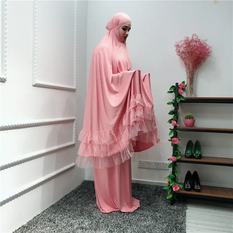 Мусульманская женская молитвенная одежда Khimar юбка комплект длинное платье хиджаб Арабская абайя Jilbab Niqab Afghanistan Clothes For Namaz