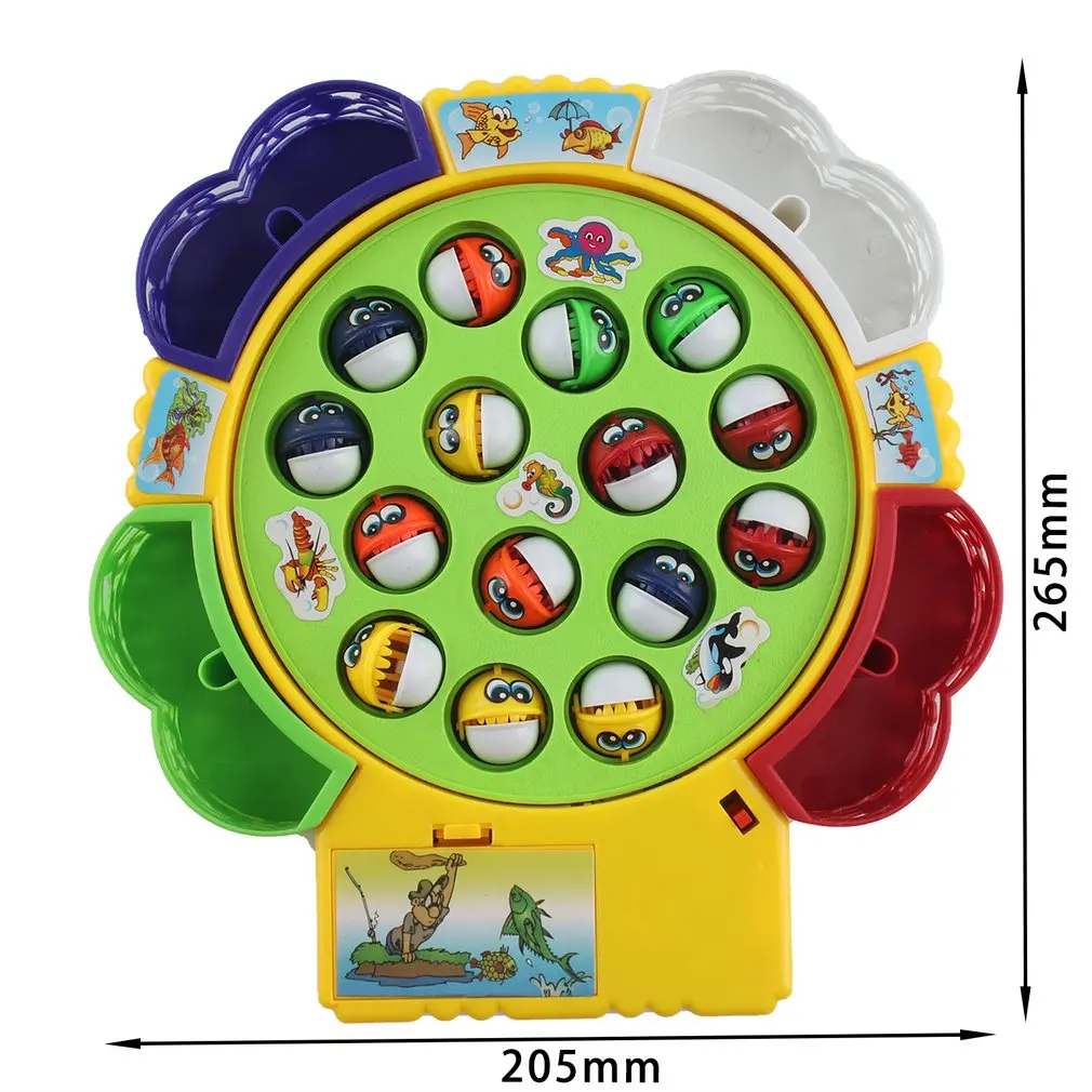 

Kids Fishing Toy Musical Rotating Fishing Game 360 Degree Rotate Fish Children Early Education Fishing Toy Outdoor Sports Toys