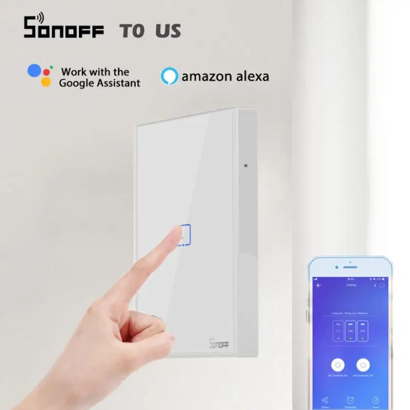 SONOFF T0 US TX серия WiFi смарт переключатель модули домашней автоматизации Настенные